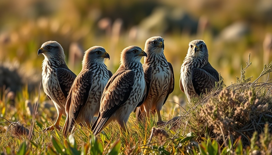 Group of young hen harriers in their natural habitat, record number of hen harriers killed