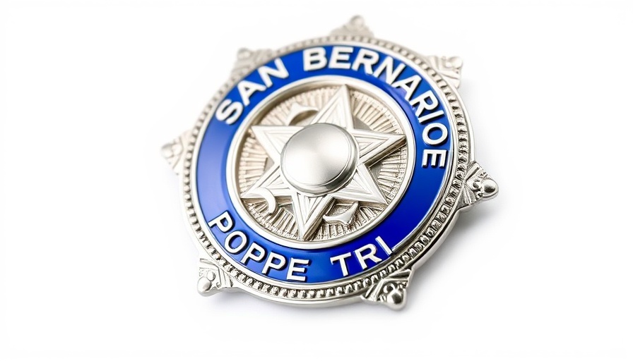 San Bernardino Police Department badge emblem on white background.