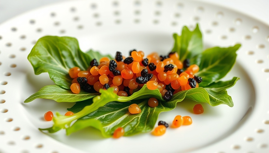 Gourmet dish with caviar at Saga restaurant reopening NYC