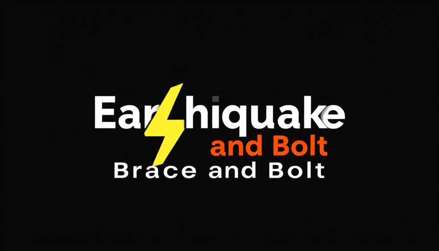 California Funding Program Earthquake Damage Prevention logo with bolt symbol.