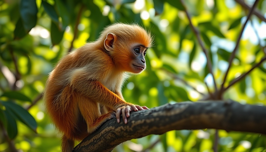 Golden snub-nosed monkey conservation in lush forest setting.