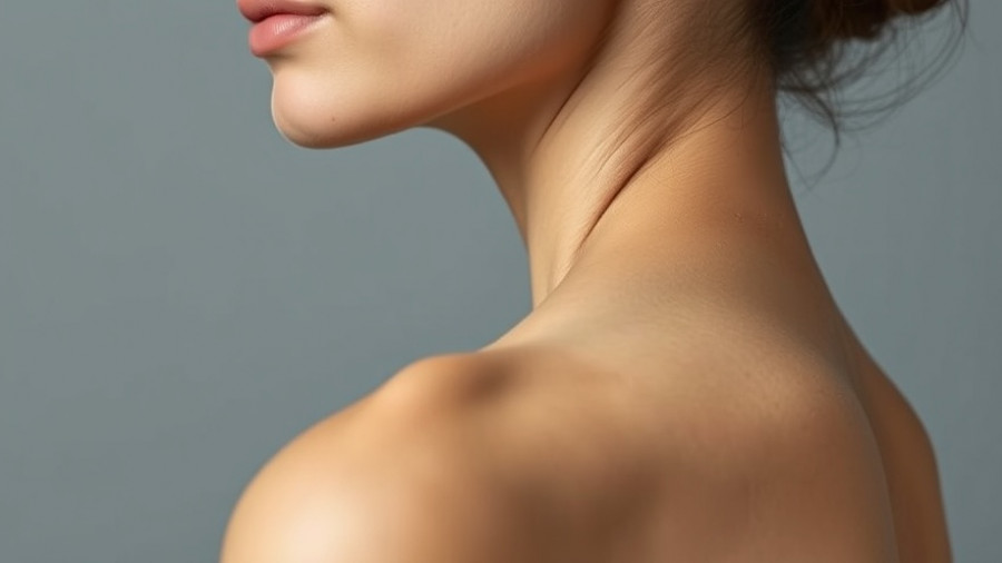 Close-up of a woman's neck and shoulder with smooth skin, Conexeu Sciences crowdfunding.