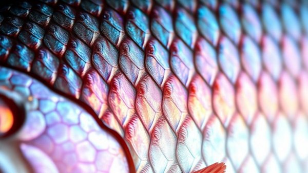 Close-up of fish scales for fish collagen wound care.