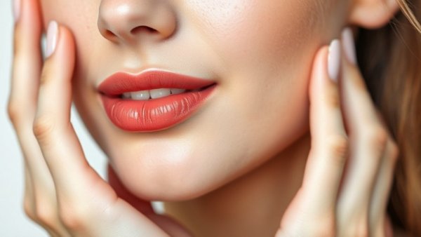 Close-up of woman's flawless skin, promoting Hyaluronic Acid Injectable Fillers.