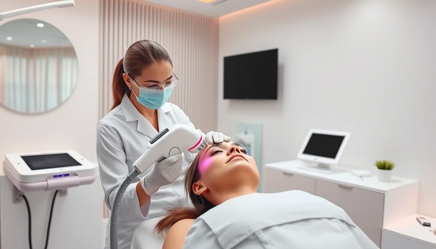 Professional laser hair removal treatment in modern clinic.