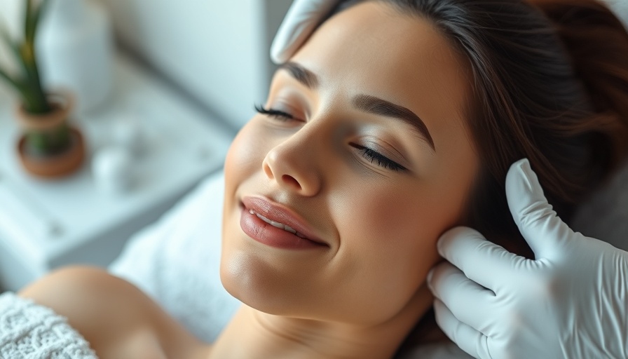 Relaxed woman enjoying a facial with clinical impact in spa.
