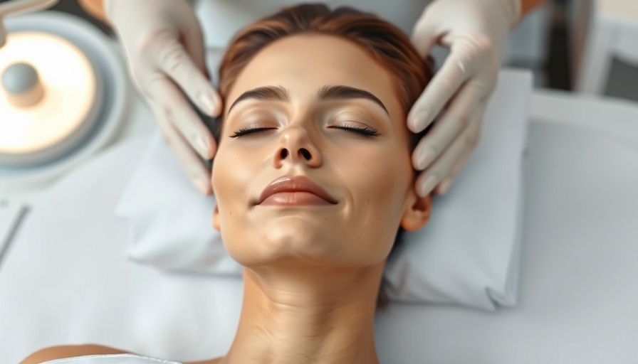 Relaxed woman receiving skincare treatment, FDA approval Obagi saypha MagIQ setting.