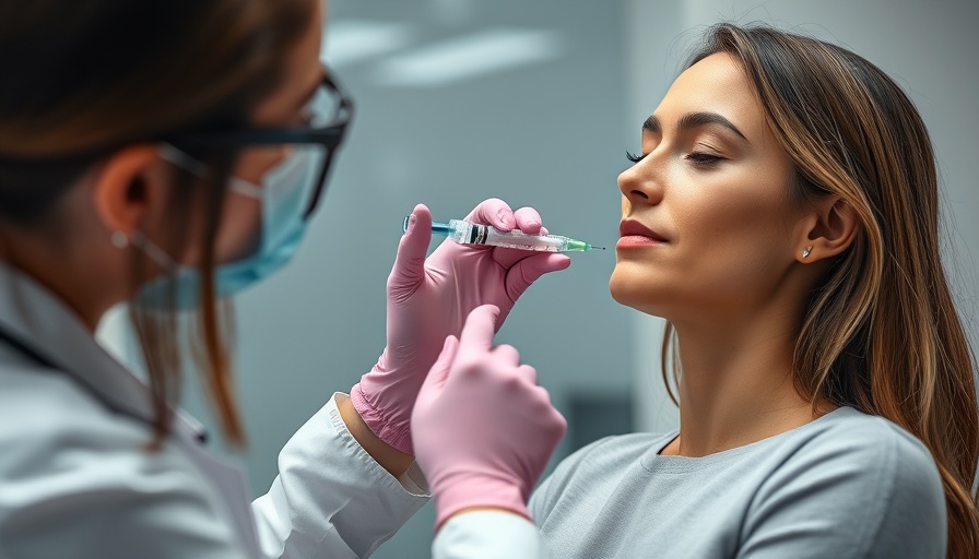 Clinician administers injection to woman, highlighting consumer knowledge gap on neurotoxin ingredients.
