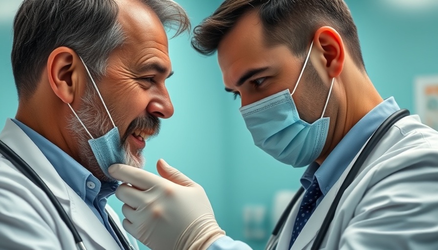 Medical professional assessing patient for hormonal health.