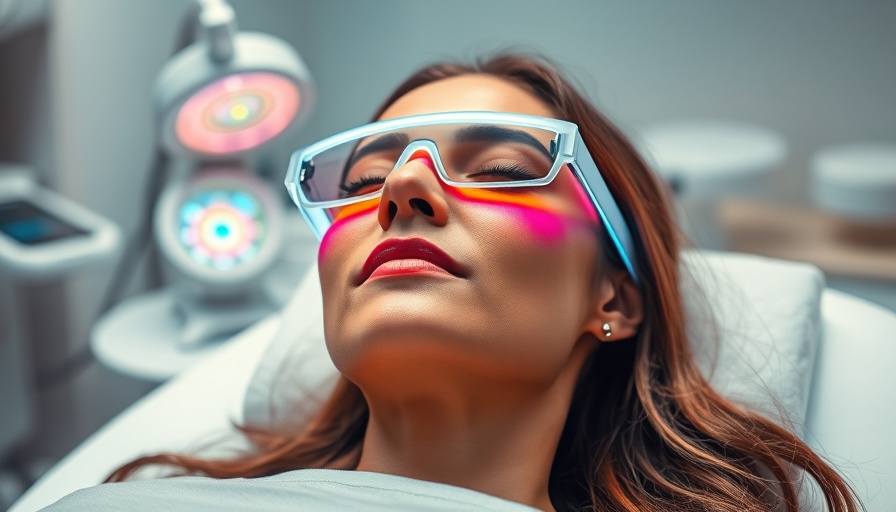 AI-enhanced med spa setting with a woman undergoing skin treatment.