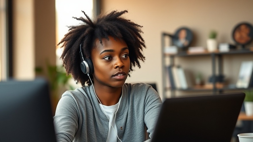 Young African woman practicing mindfulness strategies for entrepreneurial mental clarity.