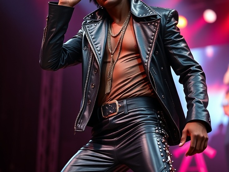 Michael Jackson in iconic military-style stage outfit
