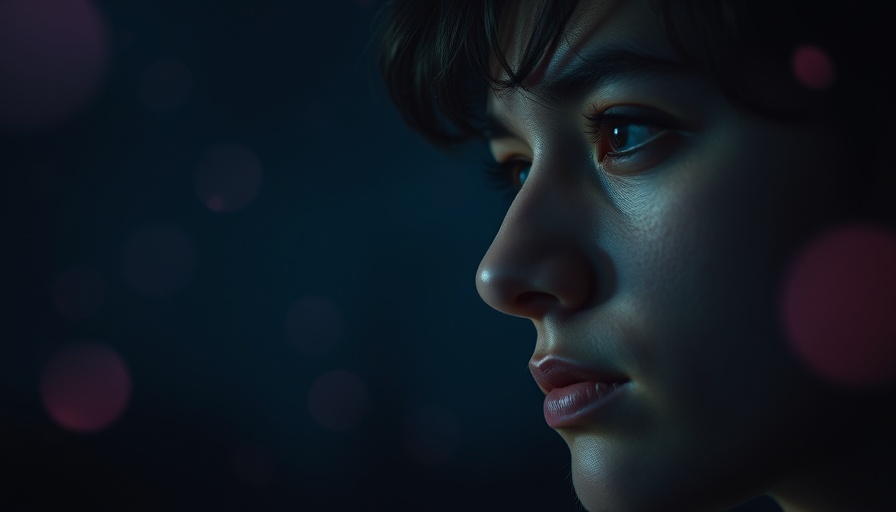 MetaHuman Animator in Real-Time Animation: thoughtful gaze amid sparkles.