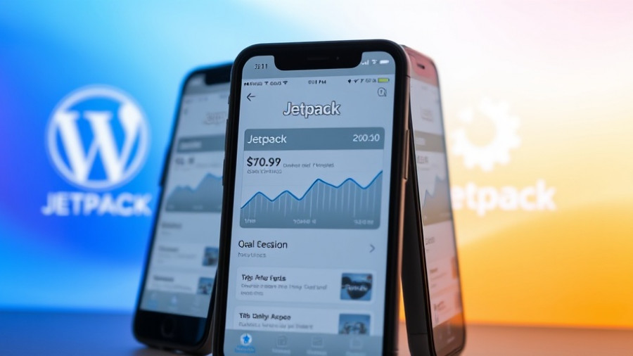 Jetpack mobile app features on smartphone displays.