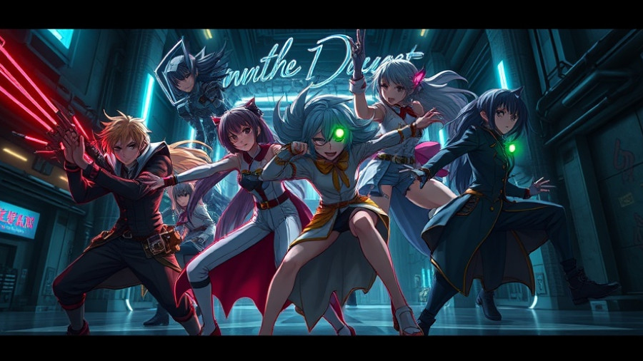 A-COM Animation Sample featuring animated characters in a futuristic scene.