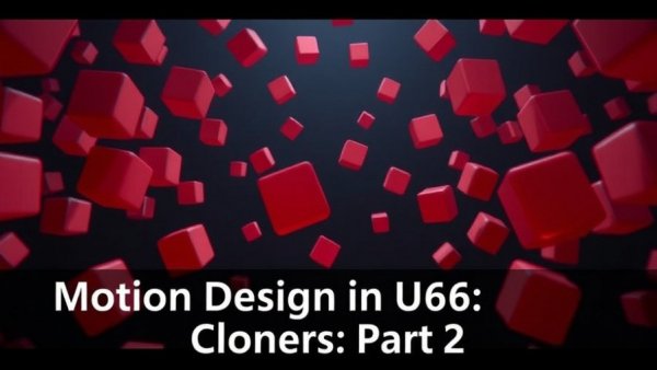 Motion Design in Unreal Engine tutorial cover featuring red cubes.