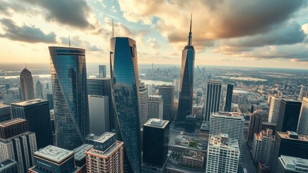 Aerial cityscape illustrating Unreal Engine AECO 2025 opportunities in urban development.