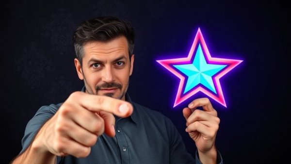 Man highlighting Free Google AI Tools features with a colorful icon.