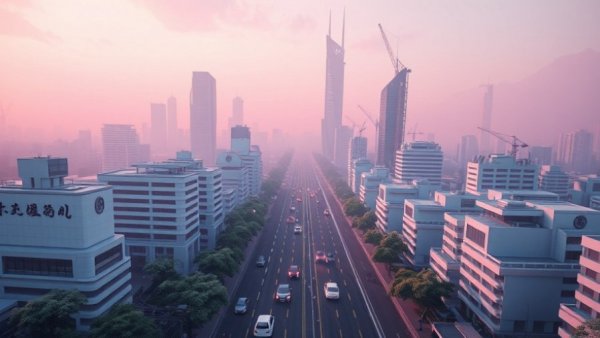 Revolutionary vehicle navigation system in Unreal Engine 5 showcases futuristic city.