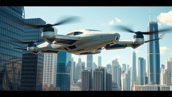 Futuristic vehicle demonstrating technology in a cityscape for closing the sim-to-real gap with Unreal Engine.