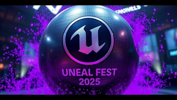 Unreal Engine substrate material sphere with particles.