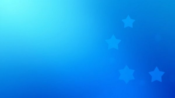 Abstract blue gradient with star shapes symbolizing AI website builder innovation.