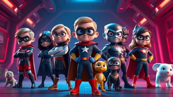 Level Management in UE5: Animated characters in a futuristic scene