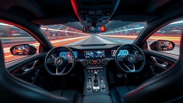 Digital Cockpits and UE5 Technology in futuristic car simulation.