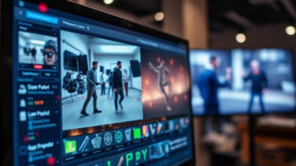 Performance Capture Technology interface in a studio setting.