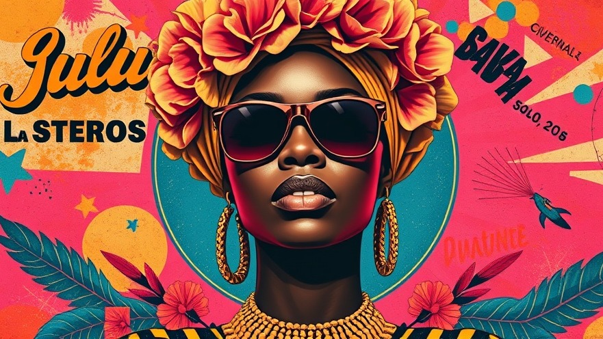 Vibrant portrait of an African woman by Nigerian filmmaker Bolaji Kekere-Ekun in retro style