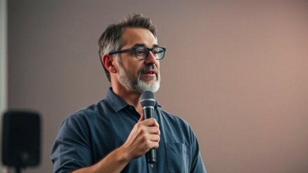 OpenAI hidden resources for time-saving: casual man presenting in studio.