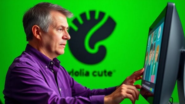 AI Meeting Assistant concept with man in video call.