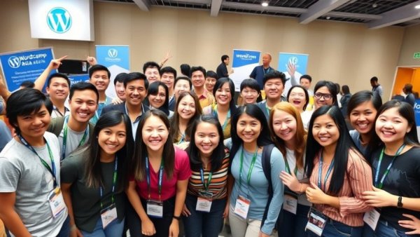 Knockers Design agency team at WordCamp Asia event.