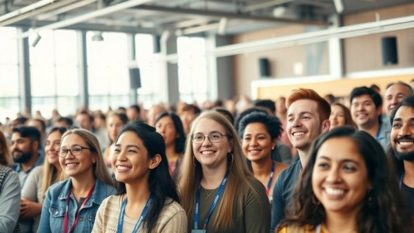 WordCamp Asia 2026 conference attendees gathered in a spacious venue.