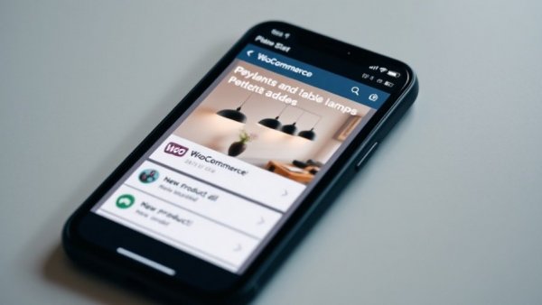 Starting a WooCommerce Store interface with notifications and offers displayed on a smartphone.
