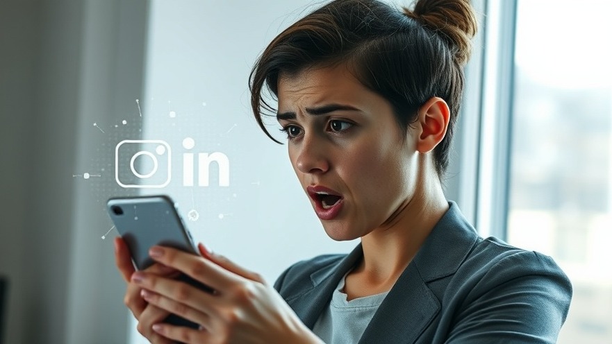 African woman shocked over closed social account, symbolizing digital sovereignty and personal brand.