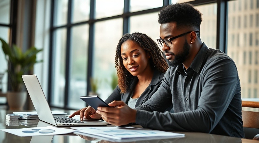 Young professional using H&R Block Tax Software with laptop and calculator, home office setting.