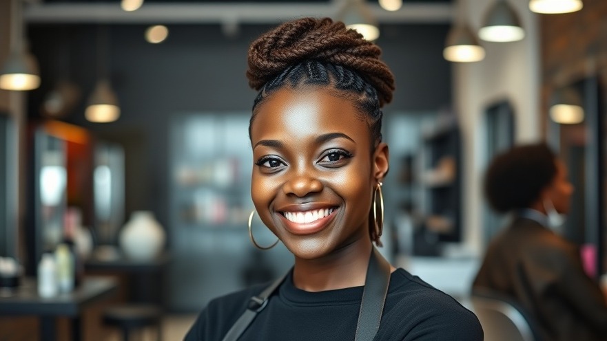 Confident African hair salon owner, embodying women entrepreneurs in the hair salon industry.