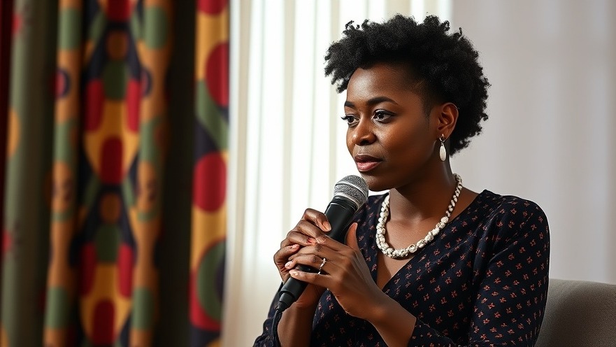 Confident woman discussing healthy family dynamics with assertive communication.