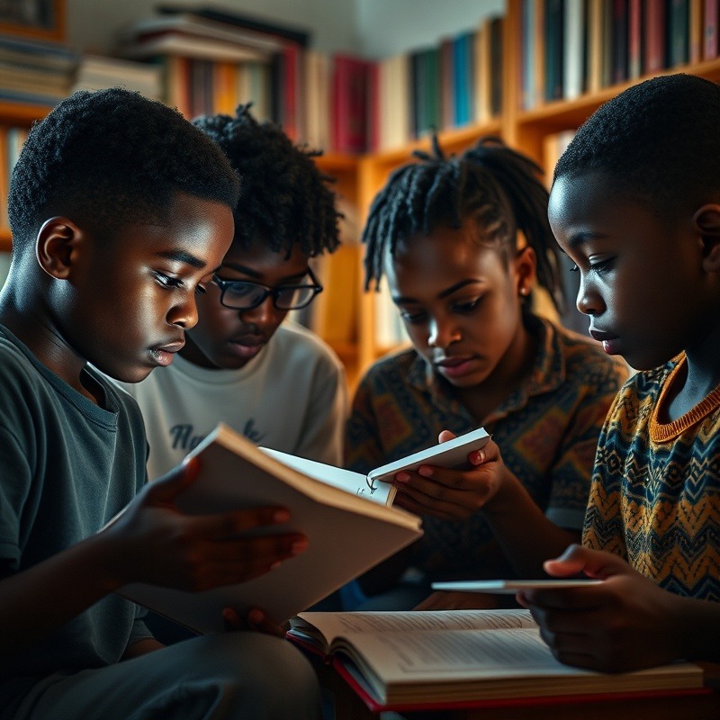 Young adult engaged in vocabulary training at home office.