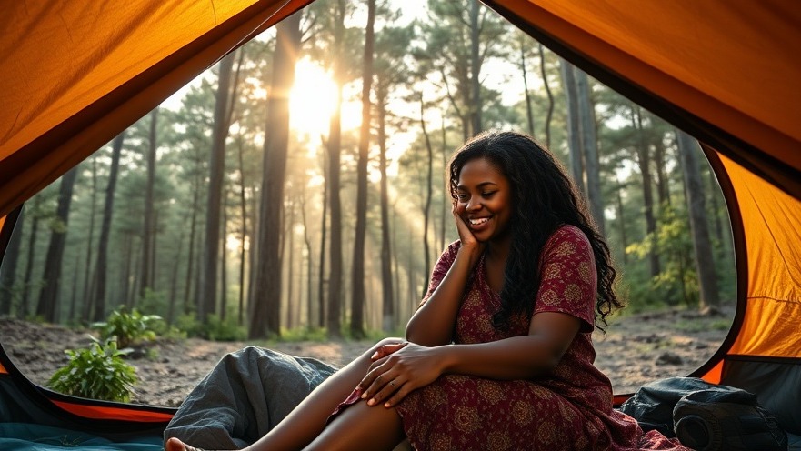 Happy African couple in a tent, highlighting outdoor business opportunities for campground types.