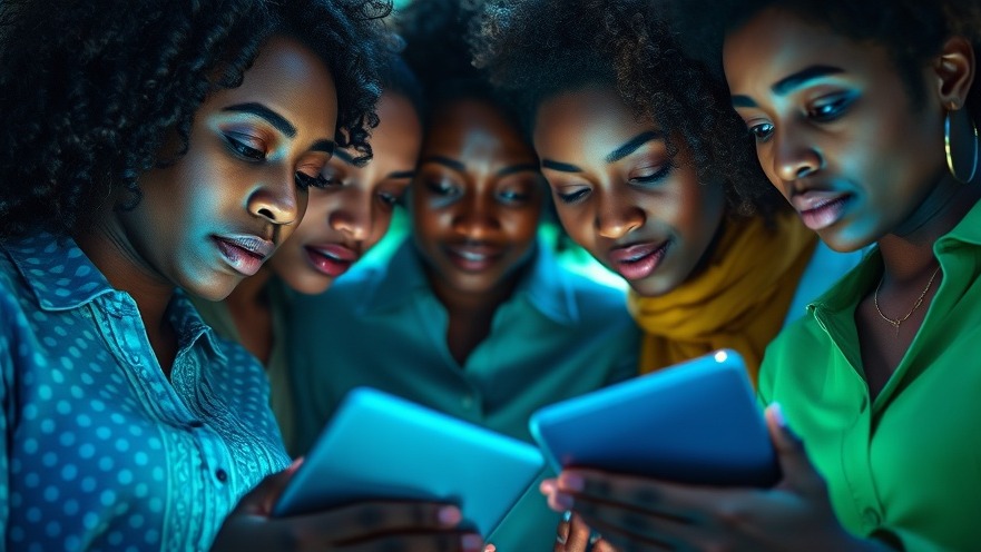 African women professionals collaborating on financial data, symbolizing growth and innovation.