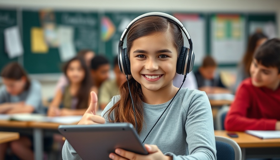 STEM literacy integration with young girl using tablet in classroom