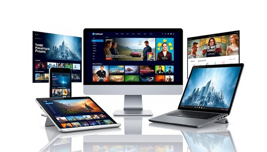 Sleek digital devices displaying content, promoting work-life harmony.