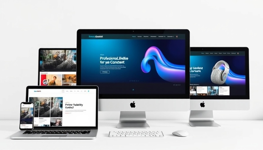 Modern devices displaying workplace stress management content