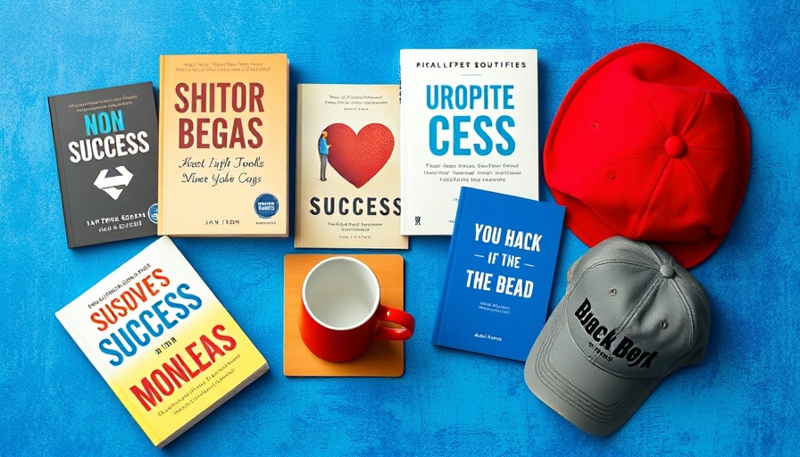 Inspirational books and merchandise promoting employee well-being.