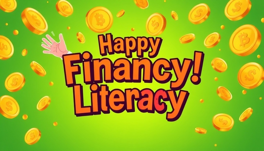 Financial literacy month celebration with floating coins.