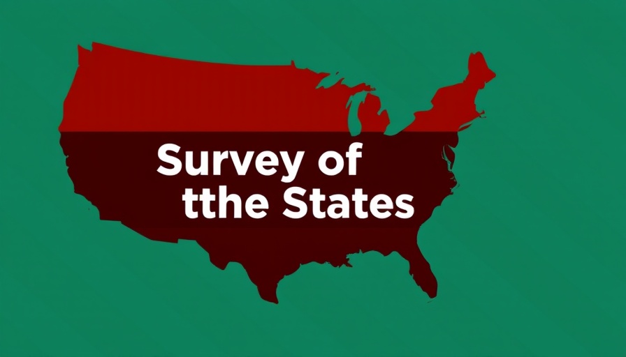 Financial education survey graphic with USA map.