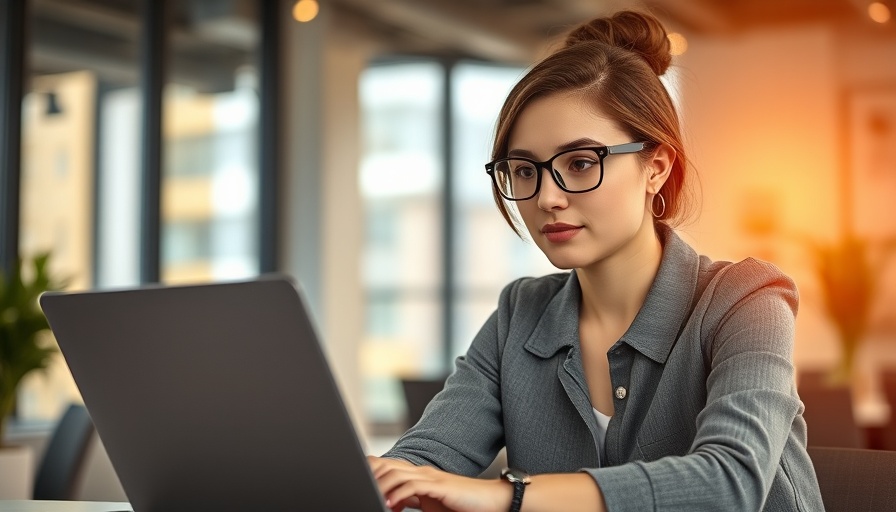 Confident woman displaying entrepreneurial leadership at work
