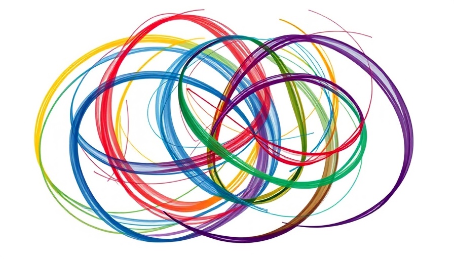 Colorful abstract lines symbolizing youth innovation and networking